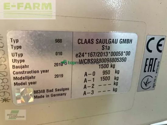 Rastrillo - Claas - liner 2900
