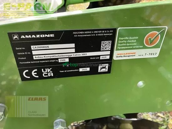 Grada de disco - Amazone - catros+ 3003 special