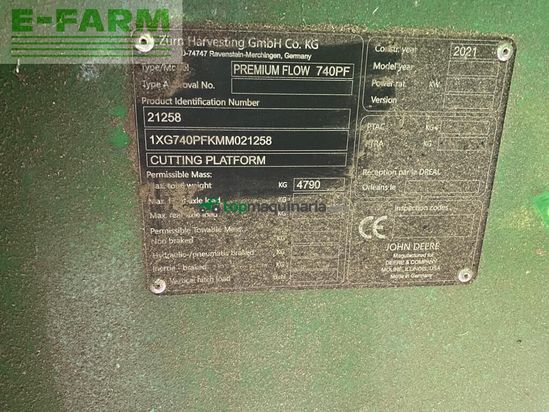 Cabezal - John Deere - 740 premiumflow