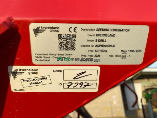Sembradora precisión neumática - Kverneland - E-DRILL MAXI