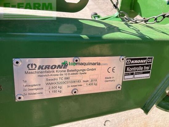 Henificador - Krone - swadro tc 880