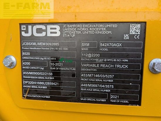 Telescopica - JCB - 542-70 agri xtra dual-tech