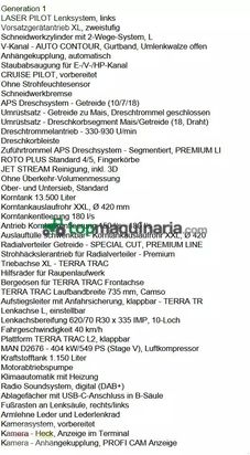 Cosechadora de Cereal - Claas - lexion 7700 tt