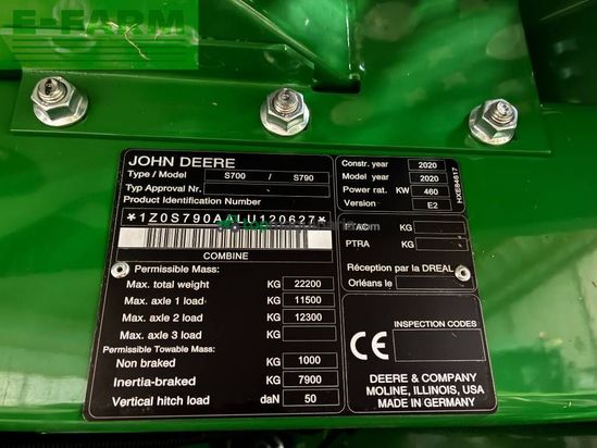 Cosechadora de Cereal - John Deere - s 790i