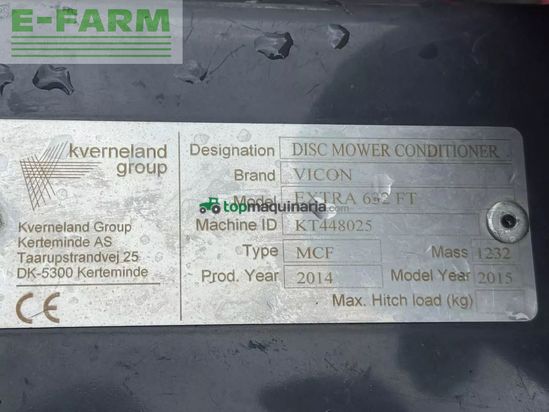 Cortacésped manual - Kverneland - extra 632 frontmähwerk