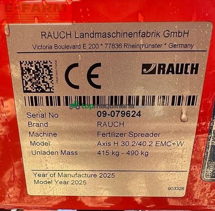 Esparcidor - Rauch - düngerstreuer tws 7000 mit neuem axis-h 30.2emc+w