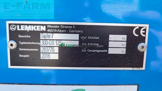 Sembradora - Lemken - saphir 7 + zirkon 8 kreiselegge