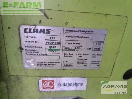 Cortacésped manual - Claas - disco 9100 c as