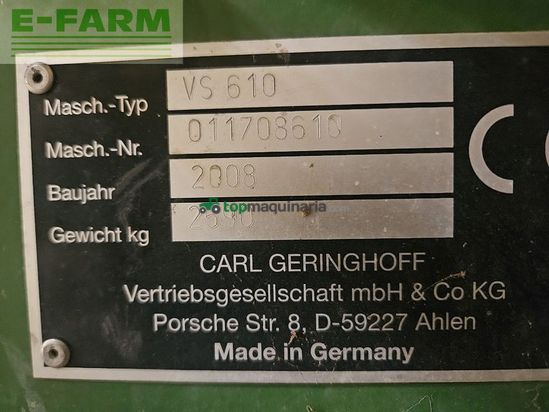 Cabezal - Geringhoff - variostar 610 + rapetrenner + transportwagen