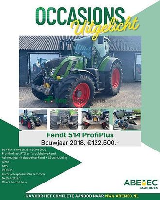 Tractor agrícola - Fendt - 514 profi plus s4