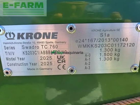 Rastrillo - Krone - krone swadro tc 760