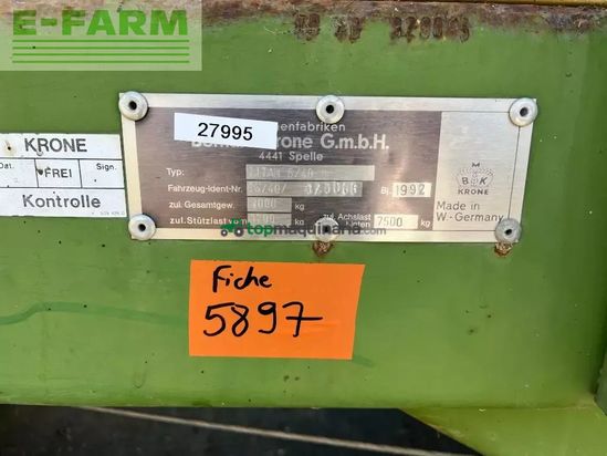 Remolqu agrícola - Krone - titan 6/40 gl