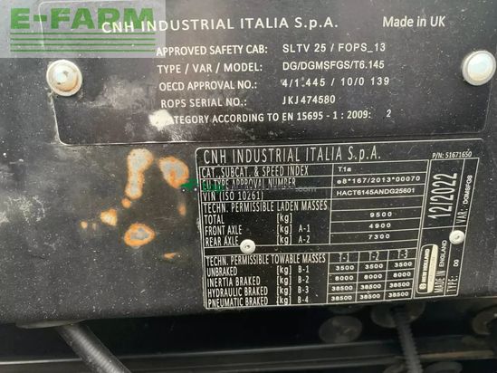 Tractor agrícola - New Holland - t6.145 dynamic command