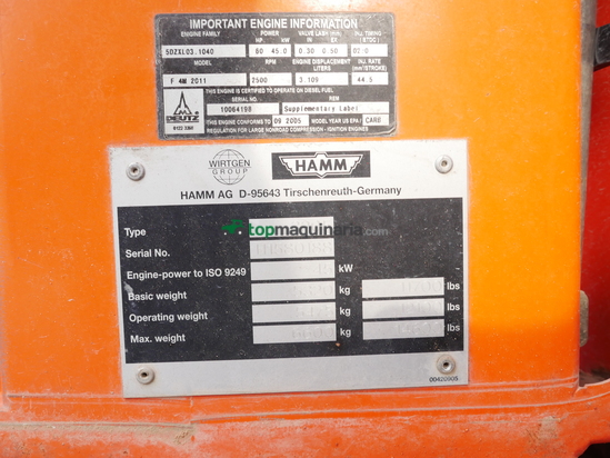 Rodillo compactador - Hamm 3205