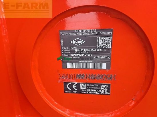 Grada de disco - Kuhn - optimer xl4000