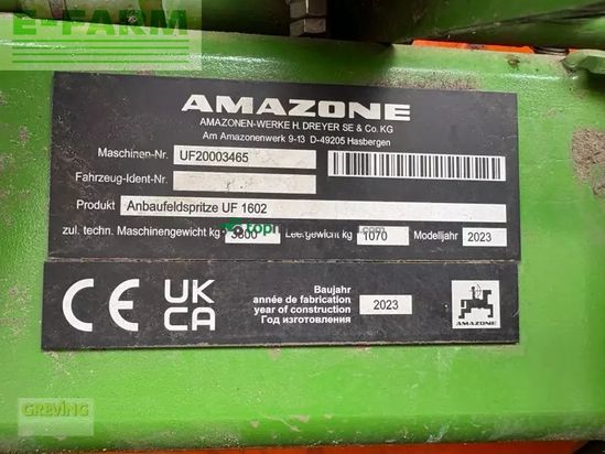 Atomizador - Amazone - uf 1602 isobus sectioncontrol *kundenauftrag*