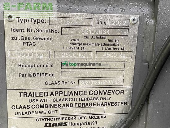 Cabezal - Claas - gebr. vario 770 schneidwerk