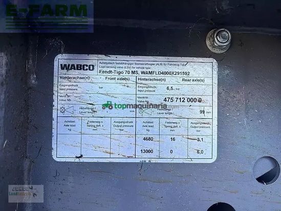 Remolqu agrícola - Fendt - lely mengele tigo 70 ms