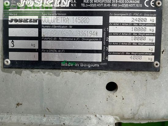 Cuba de purin - Joskin - volumetra 14500 d - 15m