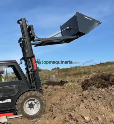 Cazo para carretilla elevadora con volteo hidráulico