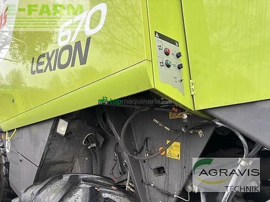 Cosechadora de Cereal - Claas - lexion 670 terra trac + sw v750 + tw