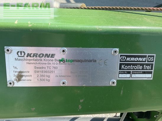 Henificador - Krone - swadro tc 760