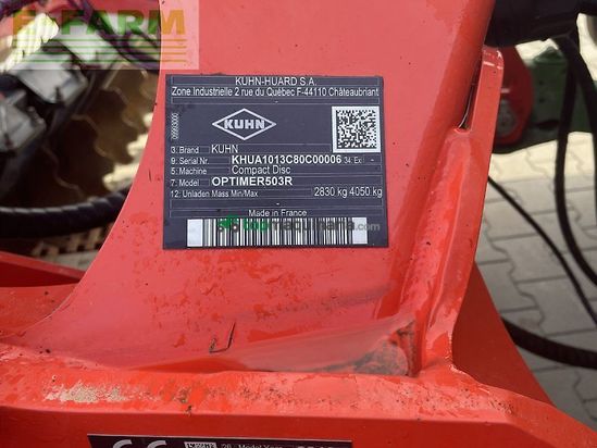 Grada de disco - Kuhn - optimer + 503r