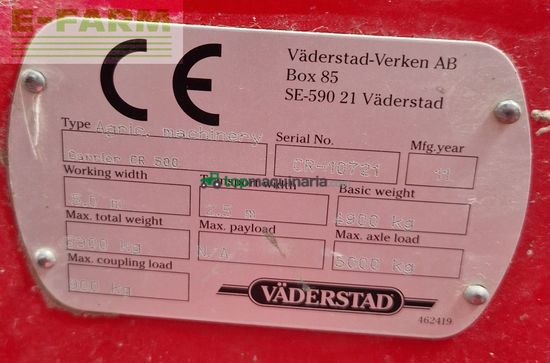 Grada de disco - Väderstad - Carrier 500
