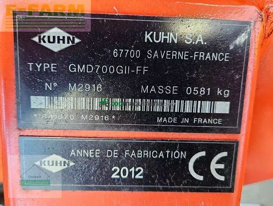 Cortacésped manual - Kuhn - mähwerk gmd 700 gii-ff