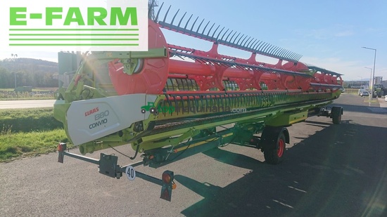 Cabezal - Claas - convio flex 1380 + transportwagen 4-rad gelenkt