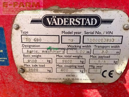 Cultivador - Väderstad - topdown 600