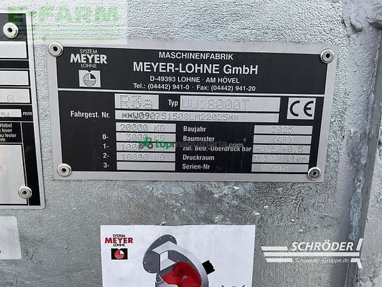 Cuba de purin - Meyer-Lohne - vw 18000 t