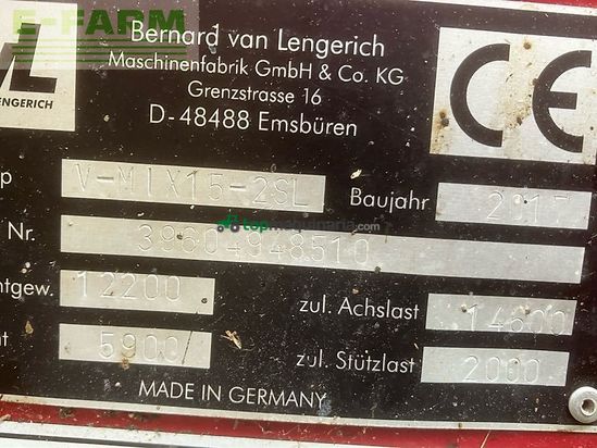 Remolqu esparcidor - BVL - v-mix15-2sl *kundenauftrag*