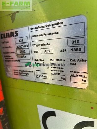 Cortacésped manual - Claas - disco 3100 fc profil