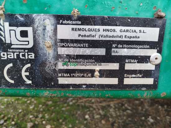 Remolque plataforma Hermanos García modelo P3