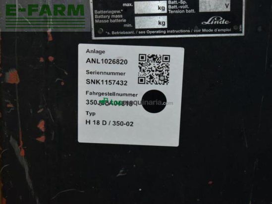 Elevadora - Linde - h 18 d 350-02