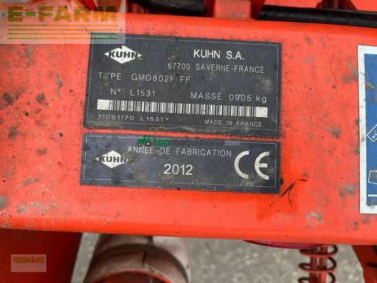Cortacésped manual - Kuhn - gmd 8730 + gmd802f - ff kombination
