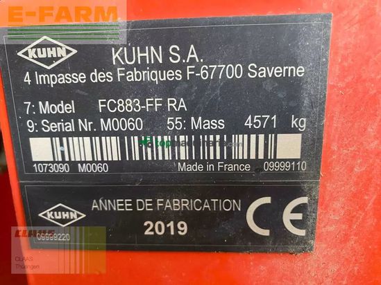 Cortacésped manual - Kuhn - fc 883-ff ra