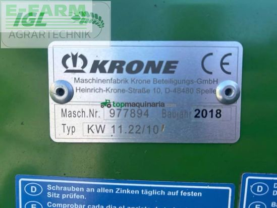 Henificador - Krone - kw 11.22/10