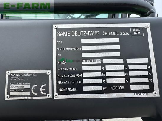 Cosechadora de Cereal - Deutz-Fahr - c6205 ts stage 5