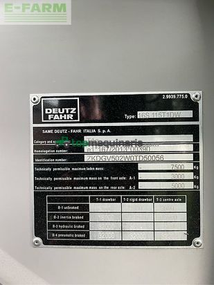 Tractor agrícola - Deutz-Fahr - 6115c