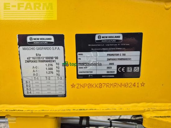 Rastrillo - New Holland - prorotor c760