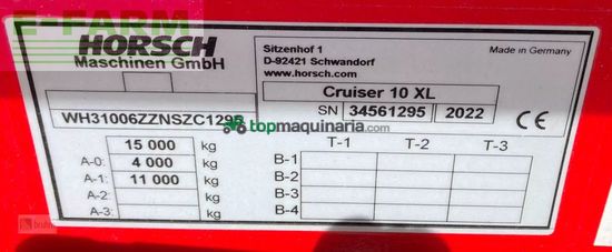 Cultivador - Horsch - cruiser 10xl - vorführgerät bj. 2022