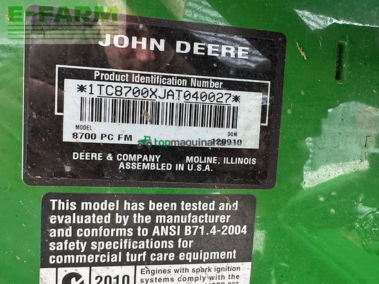 Cosechadora de Cereal - John Deere - 8700