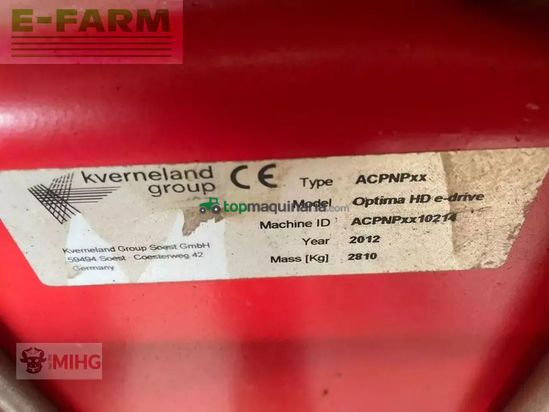 Sembradora monograno mecanica - Kverneland - optima hd e-drive