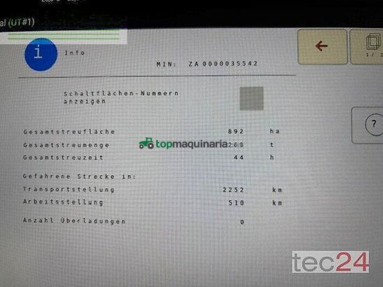 Esparcidor - Amazone - zats4200 ultra profis wiegesystem