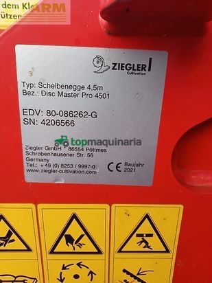 Grada de disco - Ziegler - discmaster pro 4501