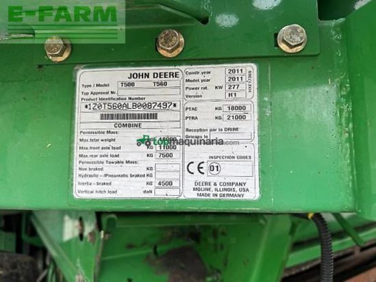 Cosechadora de Cereal - John Deere - t560