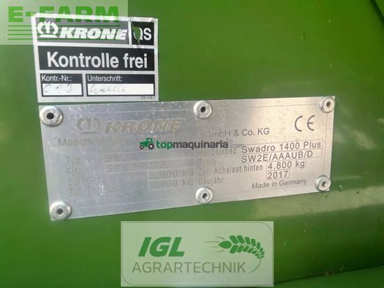 Rastrillo - Krone - swadro 1400 plus
