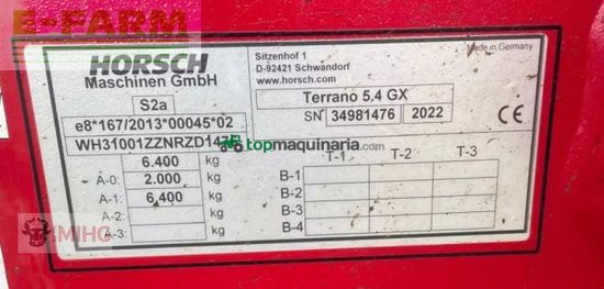 Cultivador - Horsch - terrano 5.4 gx